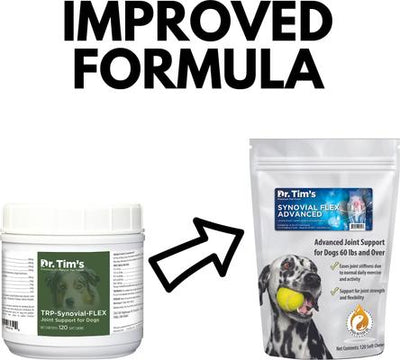 Synovial Flex Advanced Regular Chicken Flavor Joint Mobility Dog Supplement, 120 count