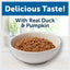 Platos de paté con pato y calabaza, comida enlatada para perros, 13 oz, caja de 12