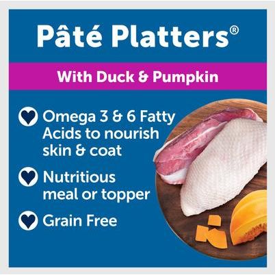 Platos de paté con pato y calabaza, comida enlatada para perros, 13 oz, caja de 12