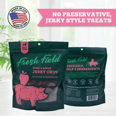 Pork & Apple Non-GMO Jerky Dog Treats, 5-oz bag