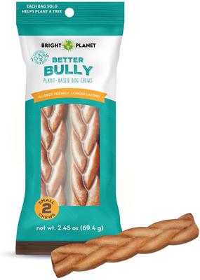 Better Bully Beef Flavor Plant-Based Dog Chews, Small, 2 count