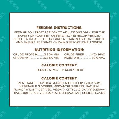 Better Bully Beef Flavor Plant-Based Dog Chews, Small, 2 count