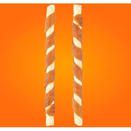 Palitos masticables para perros de triple sabor envueltos en pollo, piel de cerdo y piel de res, 10 unidades