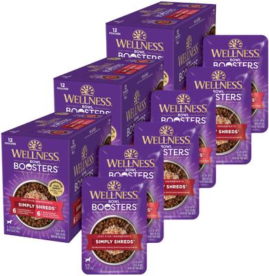 Bowl Boosters Simply Shreds Variety Pack Dog Food Topping, 2.8-oz pouch, 12 count