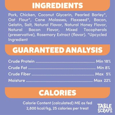 Stitch Sweet Hawaiian Bacon Flavor Upcycled Dog Treats, 5-oz bag