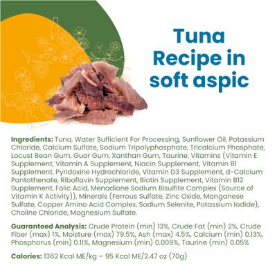 Classic Complete Grain-Free Tuna Recipe in Soft Aspic Cat Food, 2.47-oz, case of 12