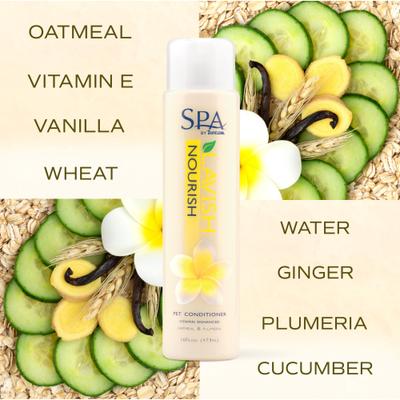Spa Nourish Dog & Cat Conditioner, Fresh Plumeria Scent, 16-fl oz bottle
