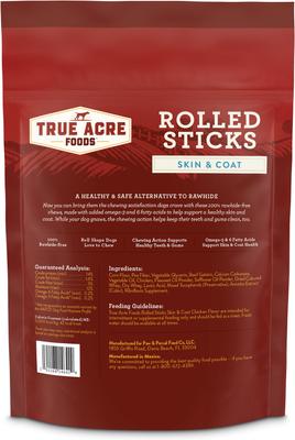Rawhide-Free, Rolled Sticks, Skin & Coat Chew, with Natural Chicken Flavor Dog Treats, 16 count