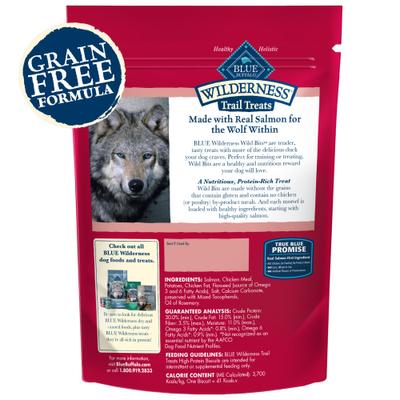 Wilderness Trail Treats Wild Bits Salmon Recipe Grain-Free Dog Training Treats, 4-oz bag
