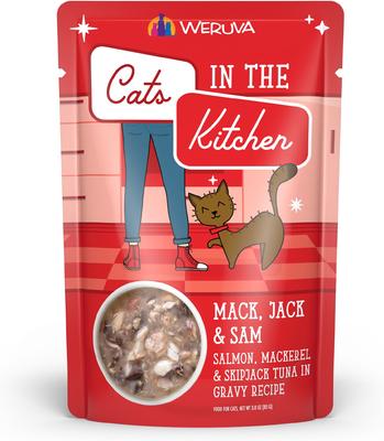 Cats in the Kitchen Pumpkin Jack Splash Tuna in Pumpkin Soup Grain-Free Cat Food Pouches, 3-oz pouch, case of 12