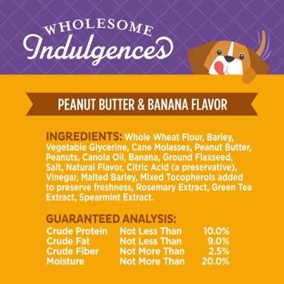 by Wellness Wholesome Indulgences Peanut Butter Banana Natural Dog Treats, 10-oz bag