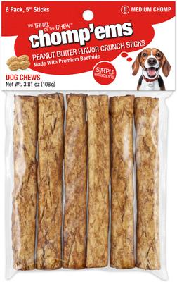 Peanut Butter Crunchy Sticks Dog Treats, 6 count, bundle of 2