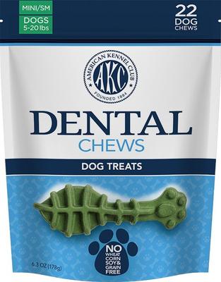 AKC Natural Dental Chews Dog Treats, Large, 4 count