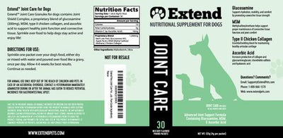 Joint Care Nutritional Dog Supplements, 30 count