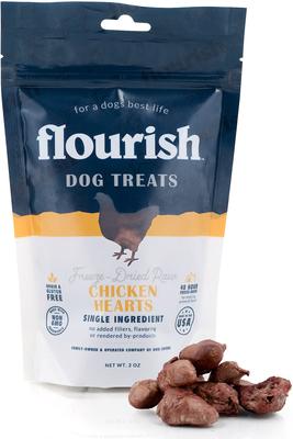 Chicken Hearts Freeze-Dried Dog Treats, 2-oz bag