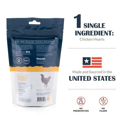 Chicken Hearts Freeze-Dried Dog Treats, 2-oz bag