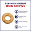 Beefhide 3-inch Donuts Chicken Flavored Dog Hard Chews, 12 count