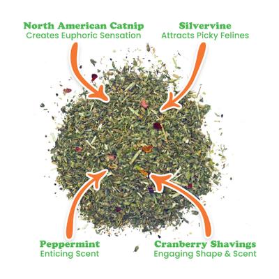Santa's Secret Stash Peppermint, Cranberry, Silvervine Blend Catnip, 20-g tube