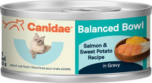 Bundle: CANIDAE Balanced Bowl Salmon & Sweet Potato Recipe in Gravy + Chicken & Pumpkin Recipe in Gravy Wet Cat Food
