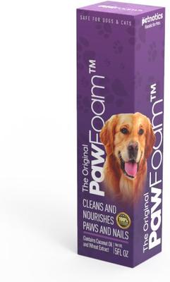 Espuma de aseo para perros y gatos PawFoam original, morada, botella de 147 ml