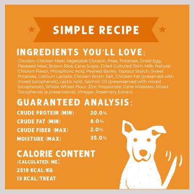 Wag More Bark Less Meat Cravers Chicken Soft & Chewy Dog Treats, 5-oz bag