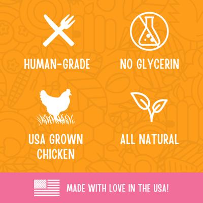 Hip & Joint Health Chicken Jerky Human-Grade Dog Treats, 12-oz bag