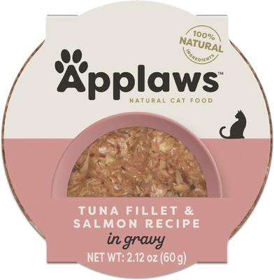 Tuna Fillet & Salmon Recipe in Gravy Wet Cat Food, 2.12-oz cup, case of 10