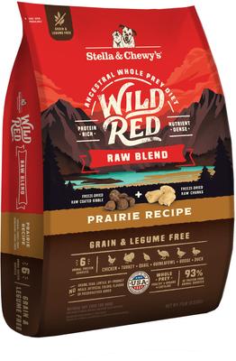 Paquete: Alimento seco Stella & Chewy's Wild Red Raw Blend Kibble Prairie Recipe + Alimento húmedo para perros Wild Red Chicken & Lamb Stew