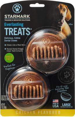 Everlasting Chicken Flavored Dental Dog Treats, Large, 2 count