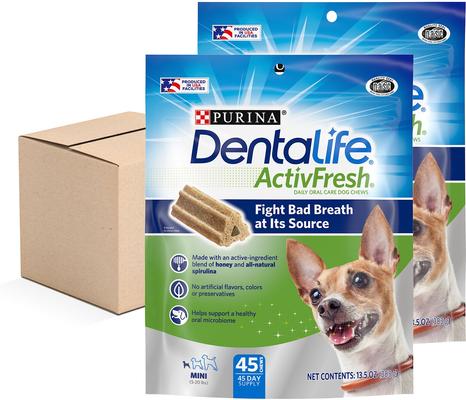 ActivFresh Daily Oral Care Mini Dental Dog Treats, 90 count