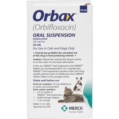 Suspensión oral de orbifloxacino para perros y gatos, 30 mg/ml, 20 ml