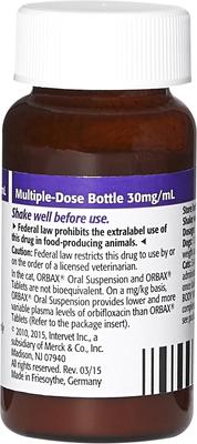 (orbifloxacin) Oral Suspension for Dogs & Cats, 30 mg/mL, 20-mL