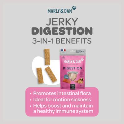 Healthy & Functional Salmon Jerky Treats for Dogs, Tummy & Digestion Recipe, 6oz bag