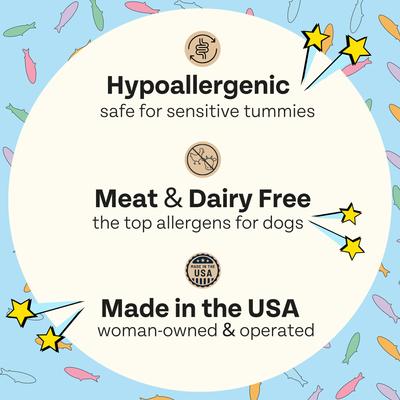 Birthday Celebration Adult Fish & Pumpkin Grain-Free Soft Jerky Dog Treats, 5-oz bag