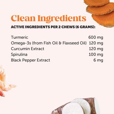 Hip + Joint Health Pumpkin & Coconut Soft Chew Glucosamine Chondroitin Supplement for Dogs, 90 count