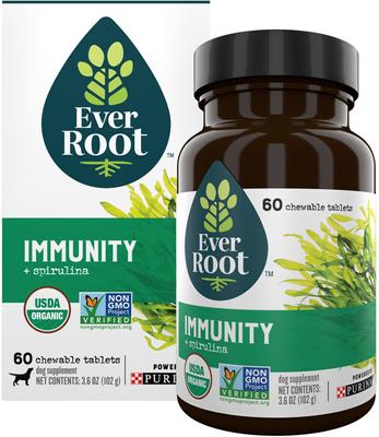 by Purina Immunity + Spirulina Chewable Tablets Dog Supplement, 60 count