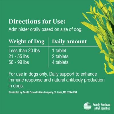 by Purina Immunity + Spirulina Chewable Tablets Dog Supplement, 60 count