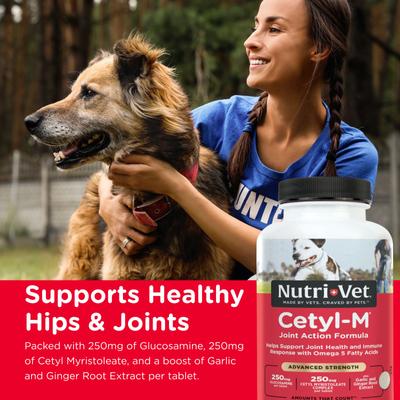 Advanced Cetyl-M Tablets Joint Supplement for Dogs, 360 count