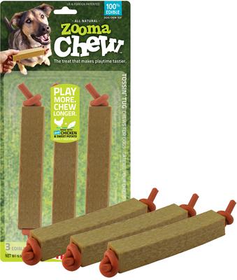 Golosinas para perros Tossin' Tug, 3 unidades