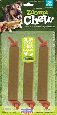 Golosinas para perros Tossin' Tug, 3 unidades