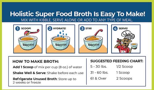 Holistic Super Food Broth One & Done Daily Greens Support Pork Flavor Concentrate Powder Dog & Cat Supplement, 4.5-oz bag