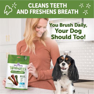 by Wellness Variety Box Dental Chews Natural Grain-Free Dental Dog Treats, Small, 56 count