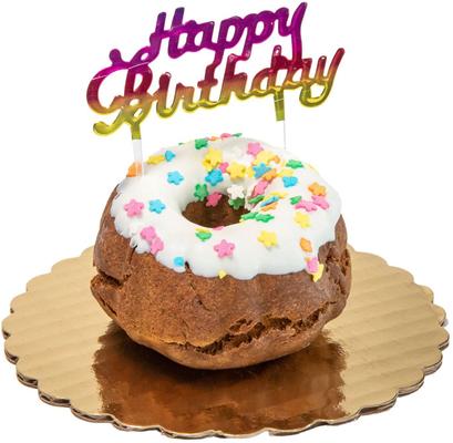 'Happy Birthday' Bundt Cake Peanut Butter & Honey Hard Baked Crunchy Dog Treats