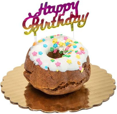 'Happy Birthday' Bundt Cake Peanut Butter & Honey Hard Baked Crunchy Dog Treats