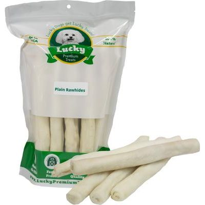 Masticables de cuero crudo para perros grandes, 10 unidades