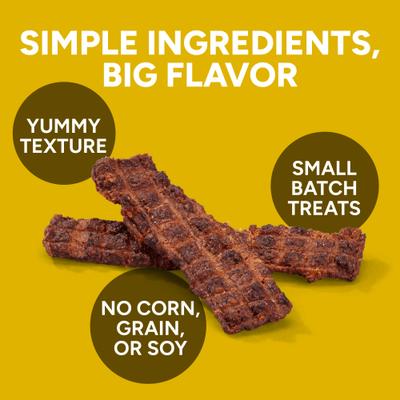 Wag More Bark Less Philly Cheesesteak Beef Recipe Grain-Free Jerky Dog Treats, 10-oz bag
