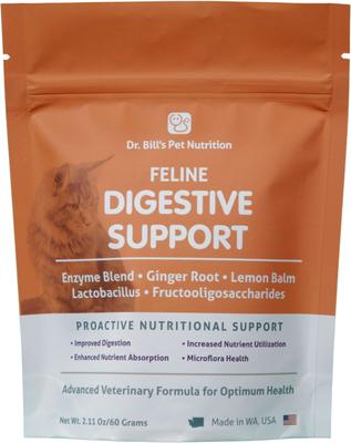 Feline Digestive Support Cat Supplement Powder, 60-gm pouch