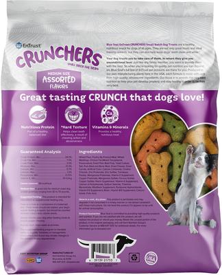 EnTrust Crunchers - Galletas crujientes surtidas para perros, tamaño mediano, bolsa de 3.5 lb