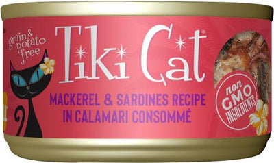 Grill Mackerel & Sardine in Calamari Consomme Grain-Free Canned Cat Food, 2.8-oz can, case of 12