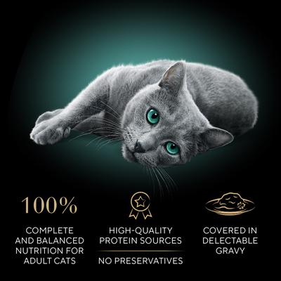 Gravy Indulgence Chicken & Beef in Extra Gravy Variety Pack Grain-Free Adult Wet Cat Food, 2.64-oz tray, case of 24
